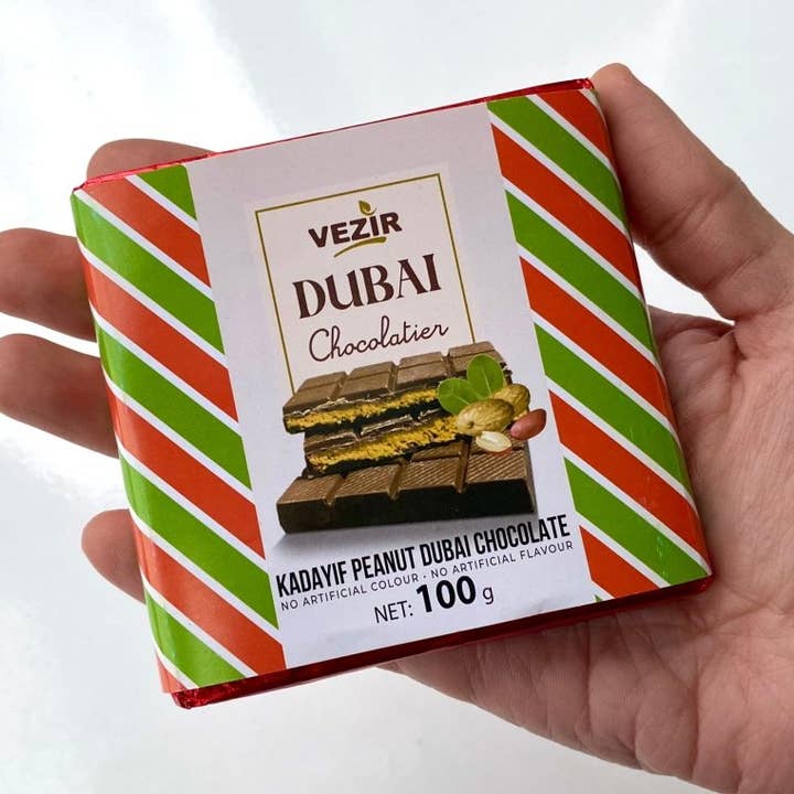 Peanut Praline Dubai Chocolate Bar – Crispy & Nutty Delight for wholesale by Aladdin