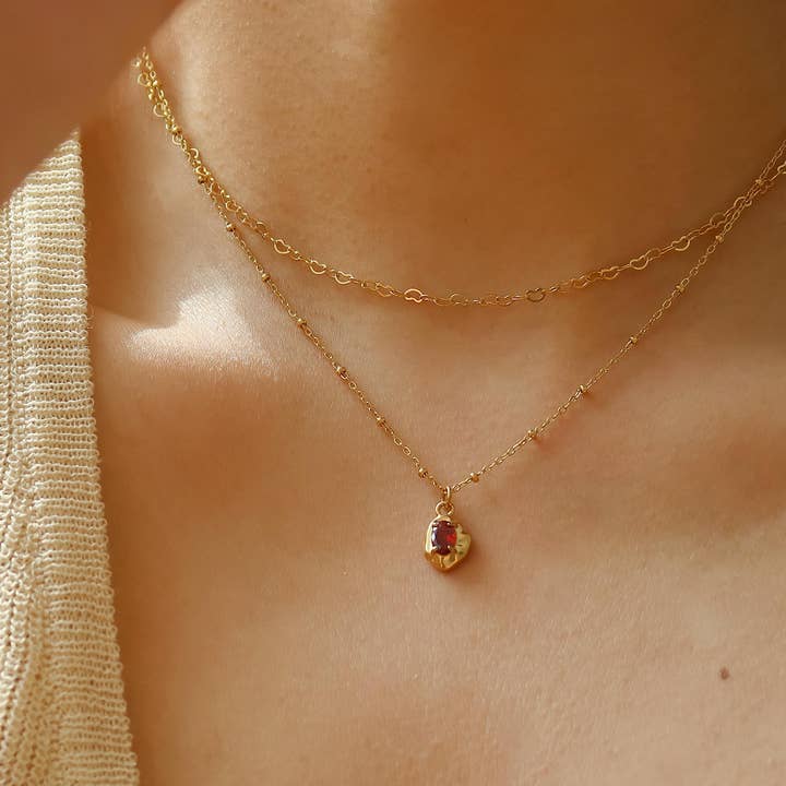 Flânerie by MAIQ - Wholesale Pendant/Charm Necklace - Ryleigh 18K Gold Non-Tarnish Petite CZ Necklace