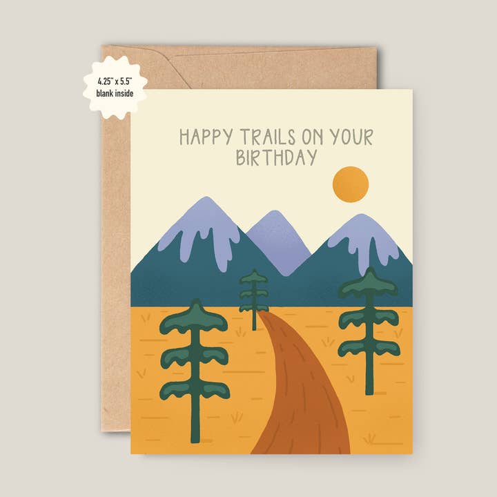 Glada stigar | Vandringsfödelsedagskort för wholesale av Bri Kuffell Art