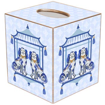 Marye-Kelley ~ Staffordshire Dogs Chic Blue Letter Box, Price $70.00 in  Dallas, TX from The Ivy House
