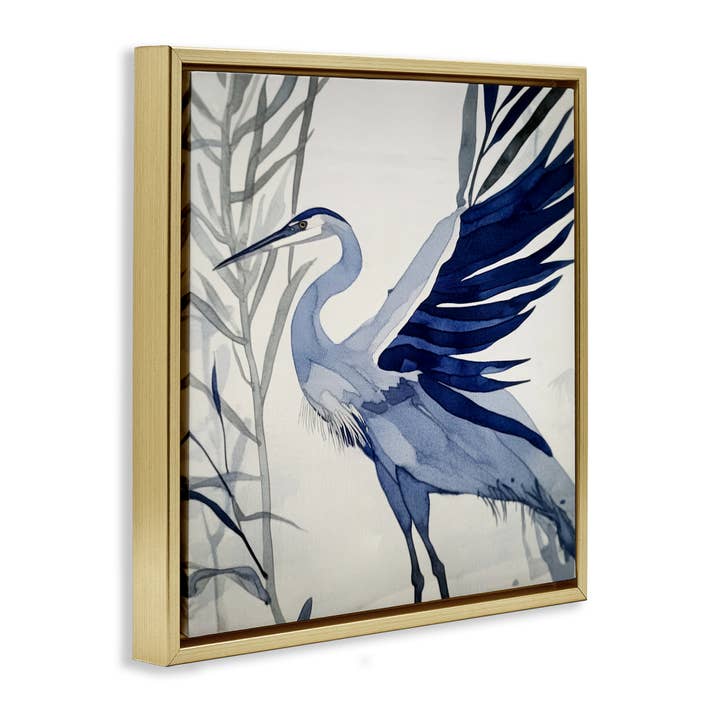 Stupell Industries – wholesale Wall sign – Whimsical Blue Heron - Framed Wall Art17