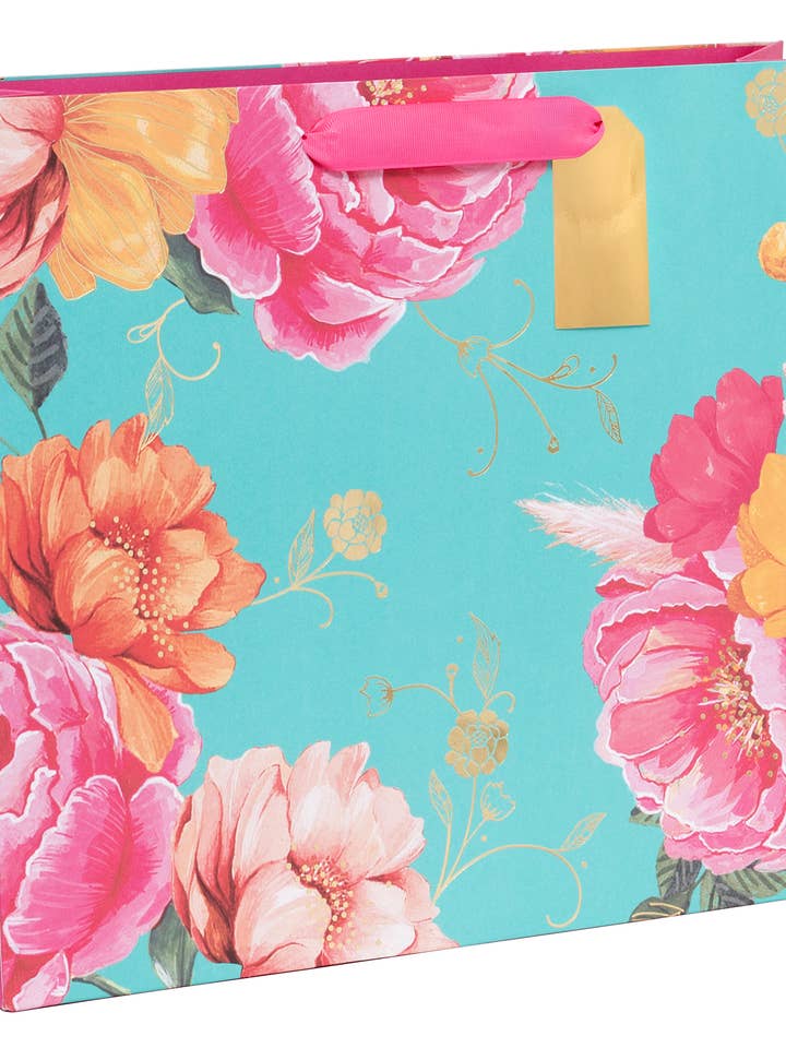 Tasche Shopper Landschaft Pfingstrose Cyan für den Großhandel von Glick