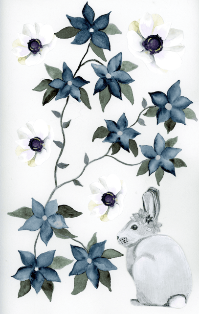 Jen Ray Studio - Wholesale Art Print - Rabbit Watercolor Giclee Fine Art Print1