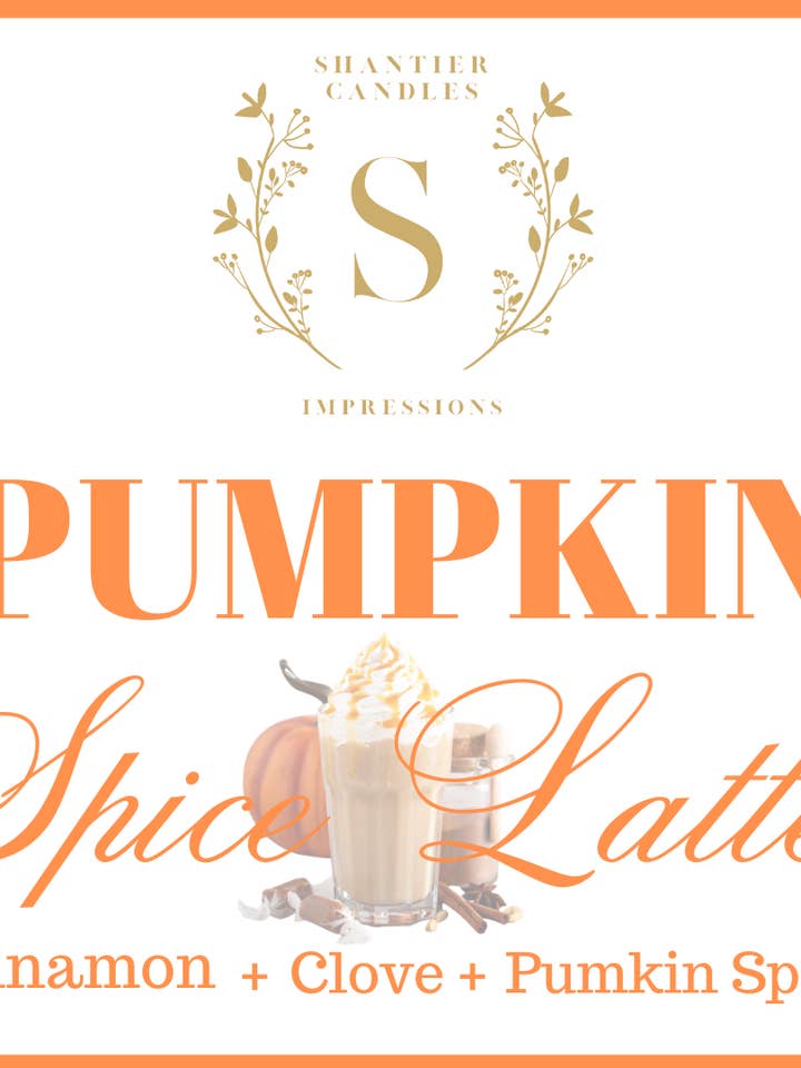Pumpkin Spice Latte Luxury Candle for wholesale by Shantier Candles Co.