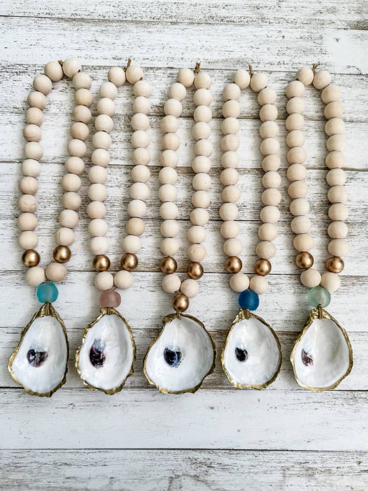 Oyster Shell Blessing Beads for wholesale by Made on Maidstone