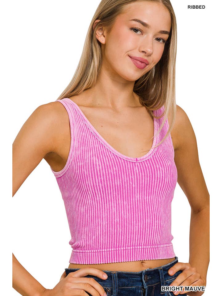 42POPS - Wholesale Tank Top - Women's - ",.._ Premium Washed Seamless 2-way Tank
