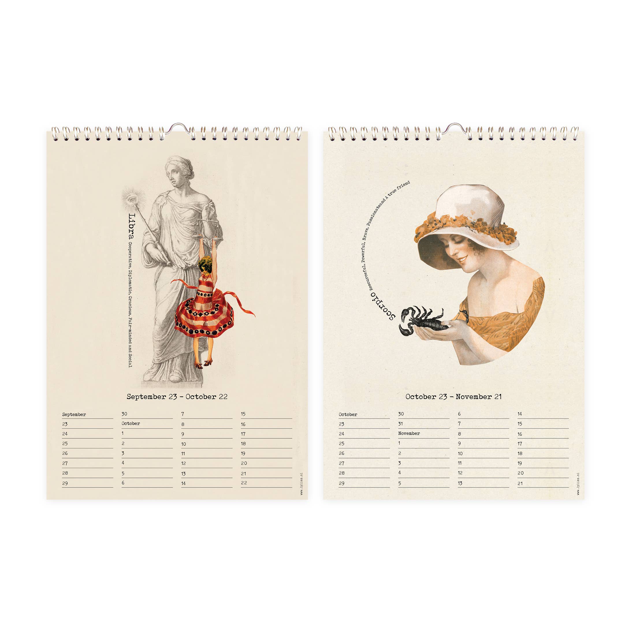 Lylies – wholesale Calendar – Birthday calendar collages Rijksmuseum constellations A45