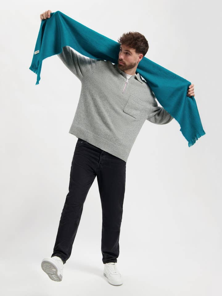 Slim Scarf Turquoise for wholesale by ALPACA LOCA