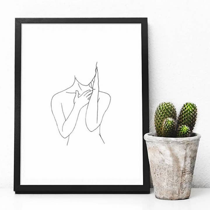 Minimalist Line Print: Graceful for wholesale by Quaintrelle Design Co.