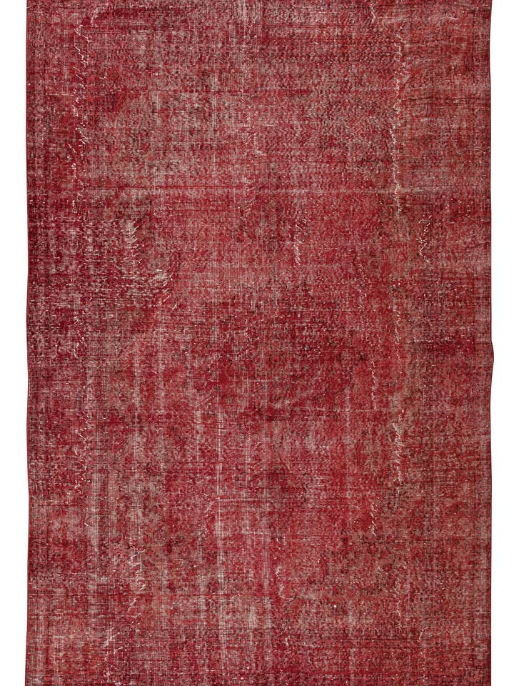 Moderner Teppich in Rot, 6,7 x 9,6 Fuß, handgefertigt in der Türkei für den Großhandel von Rug Specialist LLC.