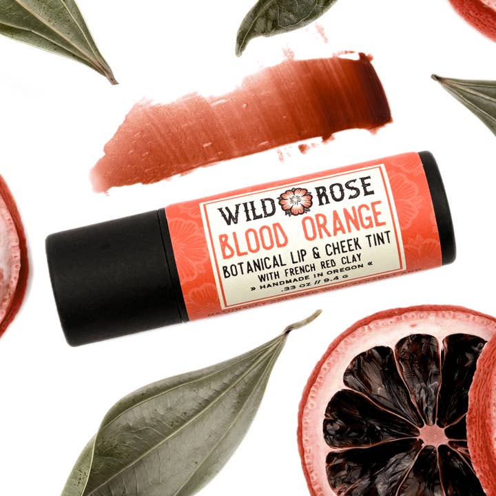 Blood Orange Lip & Cheek Tint - Tube for wholesale by Wild Rose Herbs