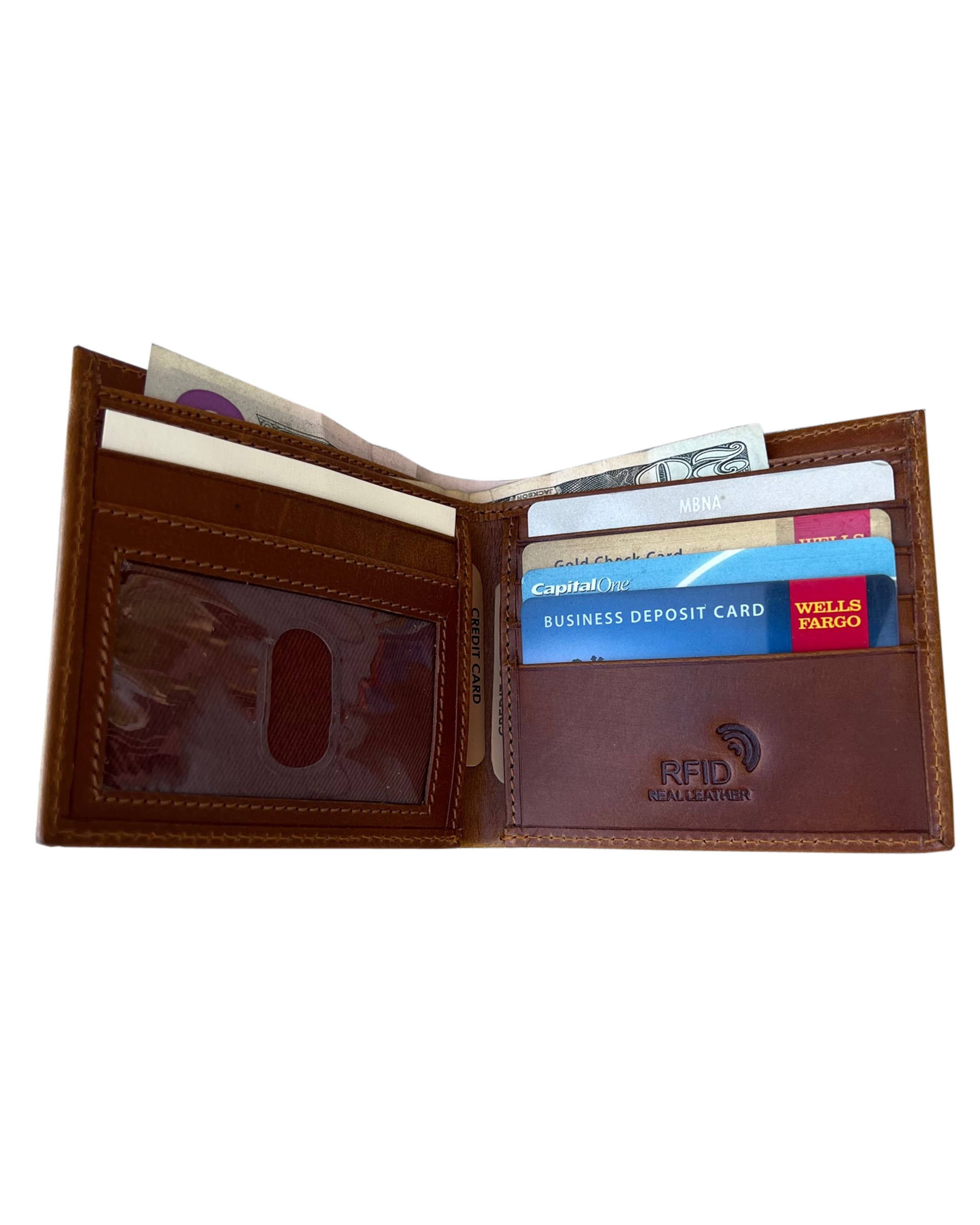 Roma Leathers, Inc. - Wholesale Wallet - Men's - 3130 RF * top vintage cowhide leather bi-fold wallet6