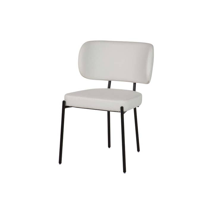 Black polyester and metal chair with wheels 55x55x79 cm for wholesale by Ethan Chloe - GARPE GROUP - GARCIA PÉREZ Y CÍA S.L.