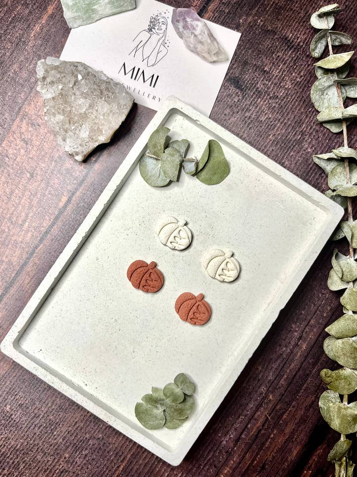 Boho Pumpkin Studs for wholesale by Mimi Handcrafted