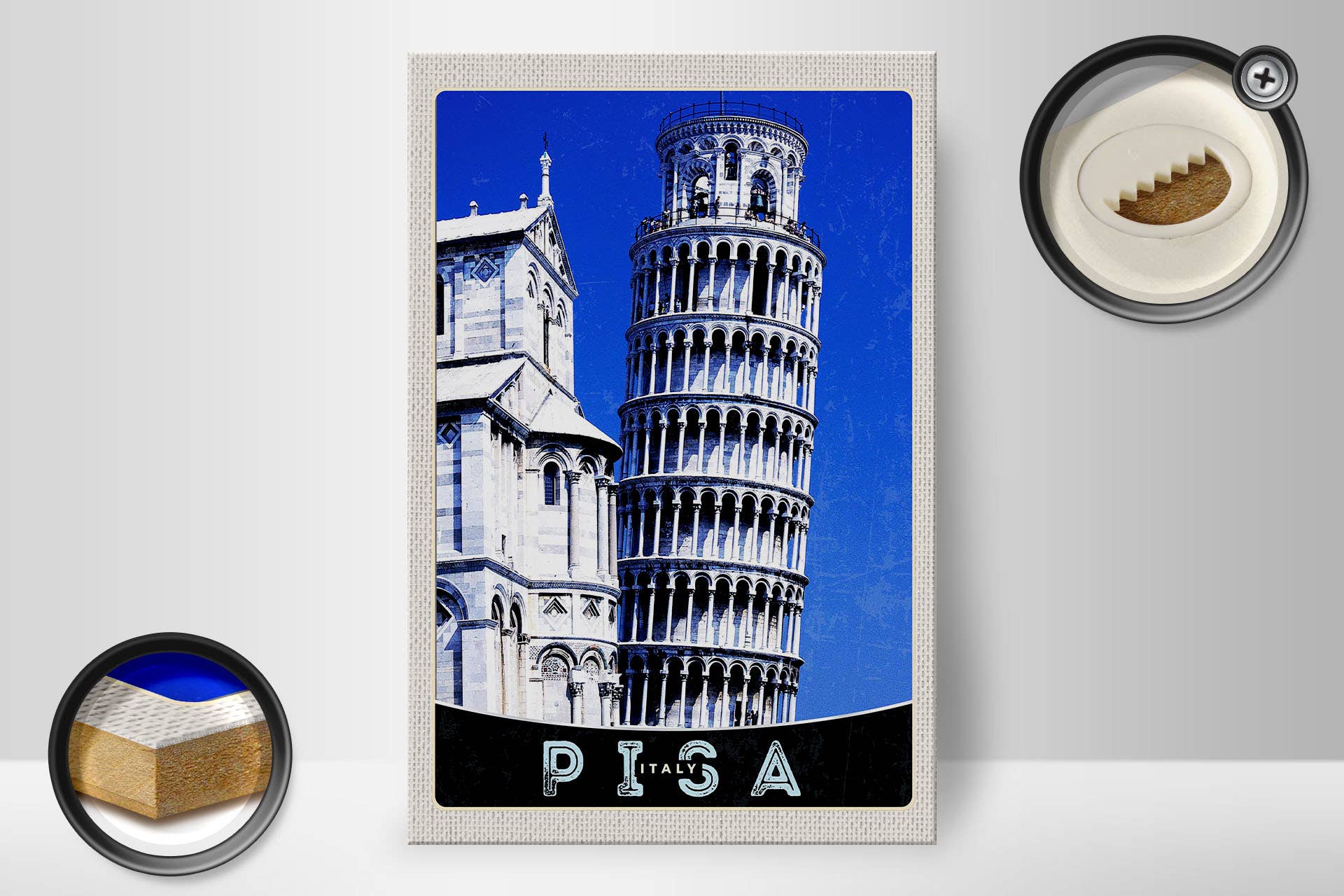 Femer - Wholesale Sign - Pisa Italy Lean Tower of Pisa Wooden Sign 20x30cm1
