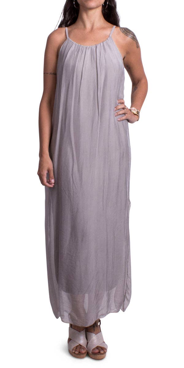 Gigi Moda - Wholesale Dress - Women's - Silk Spaghetti Maxi Dress10