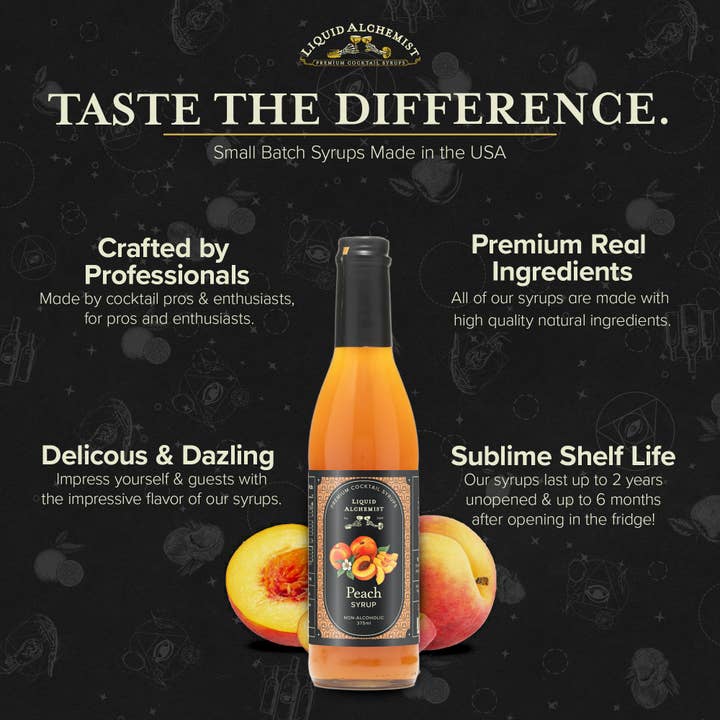 Liquid Alchemist Syrups - Wholesale Cocktail Mix/Syrup - Peach Cocktail Syrup3