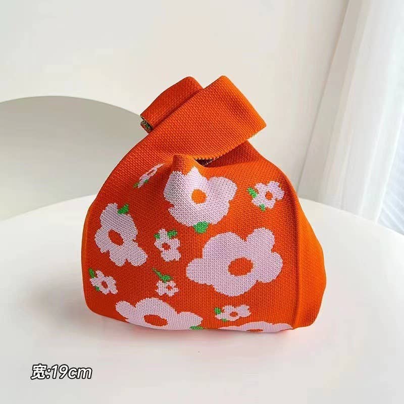 Little Trendy - Wholesale Tote Bag - Women's - Handmade Knit Handbag for Women Mini Knot Casual Wrist Bag12