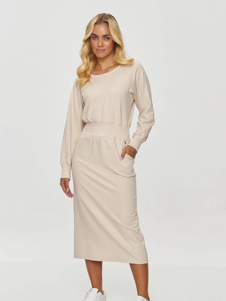 Everyday Dress Model 200040 Makadamia for wholesale by Lieber Deem Marktplatz