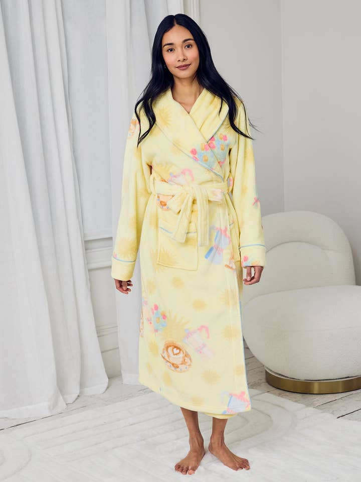 Fleece Slow Mornings Dressing Gown for wholesale by Chelsea Peers