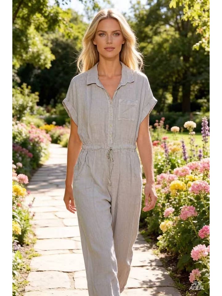 LÉA & LUC - Wholesale Jumpsuit - Women's - 100% linen combination REF.219026