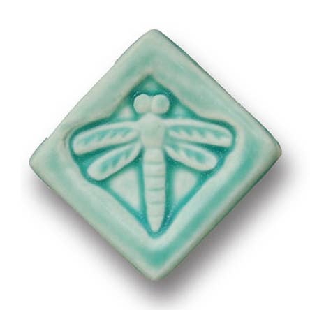 Dragonfly Art Tile 2x2" for wholesale by Whistling Frog Tile Inc.
