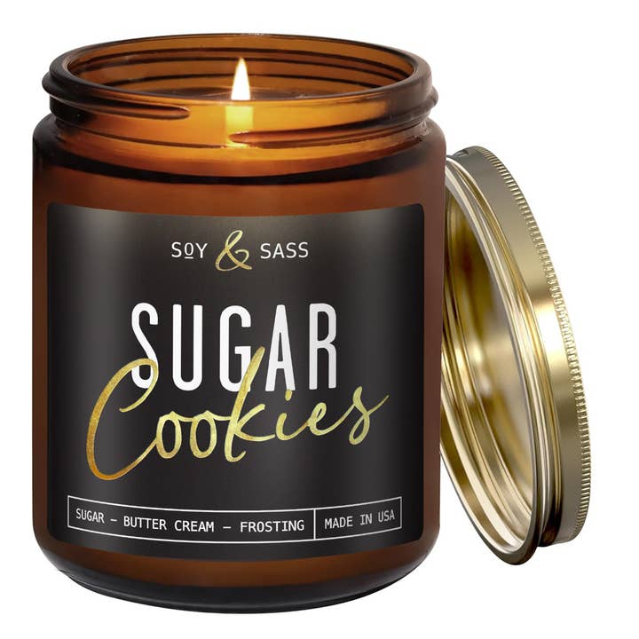Sugar Cookies Soy Candle - Christmas Candles MADE IN USA for wholesale by Soy and Sass