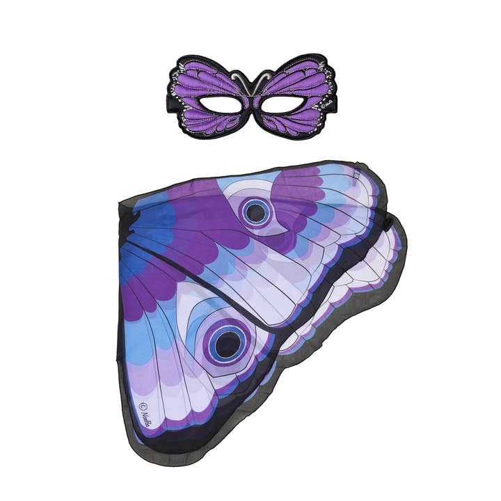 Purple Butterfly With Eyes Wings + Mask for wholesale by DREAMY DRESS-UPS®