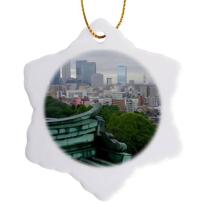 3dRose - Wholesale Ornament - 3dRose, Nogoya Castle Overlooking Japan, Ornament