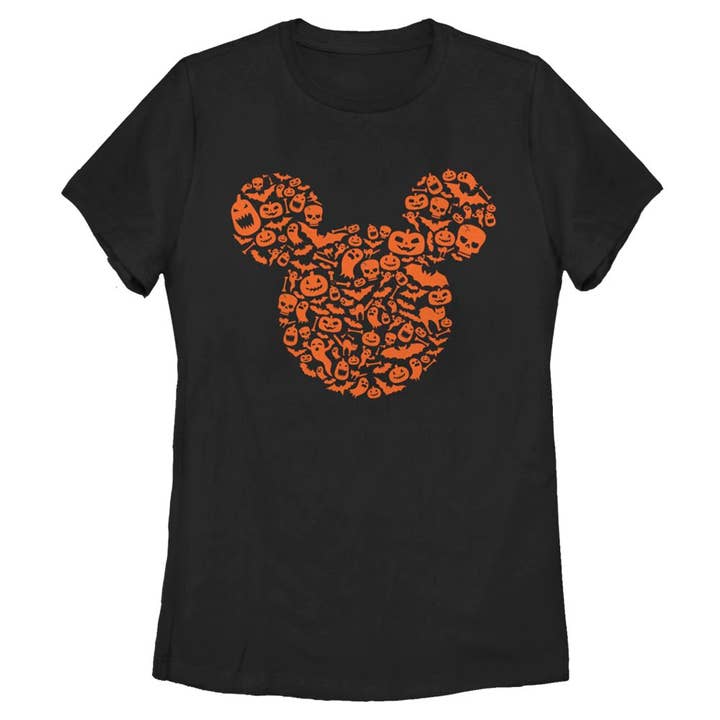 NERO Maglietta Icona Topolino di Halloween da Donna Disney in vendita all'ingrosso su Faire