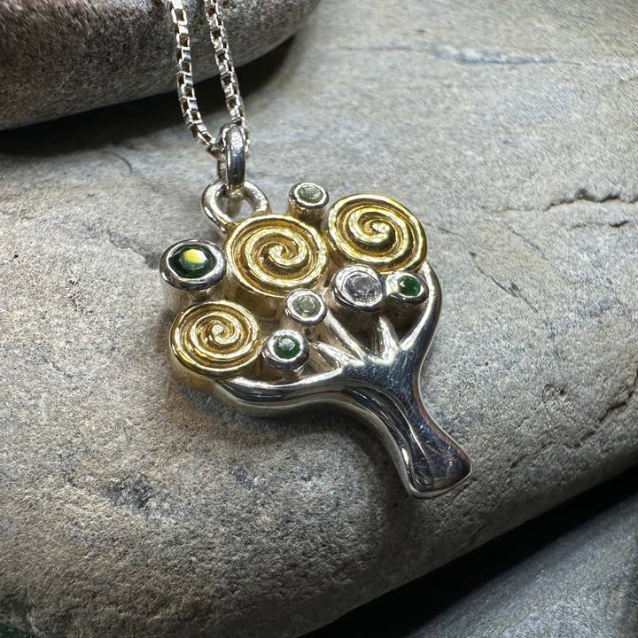Pendente Árvore da Vida Tons de Verde por atacado de Celtic Crystal Designs Jewelry & Gifts