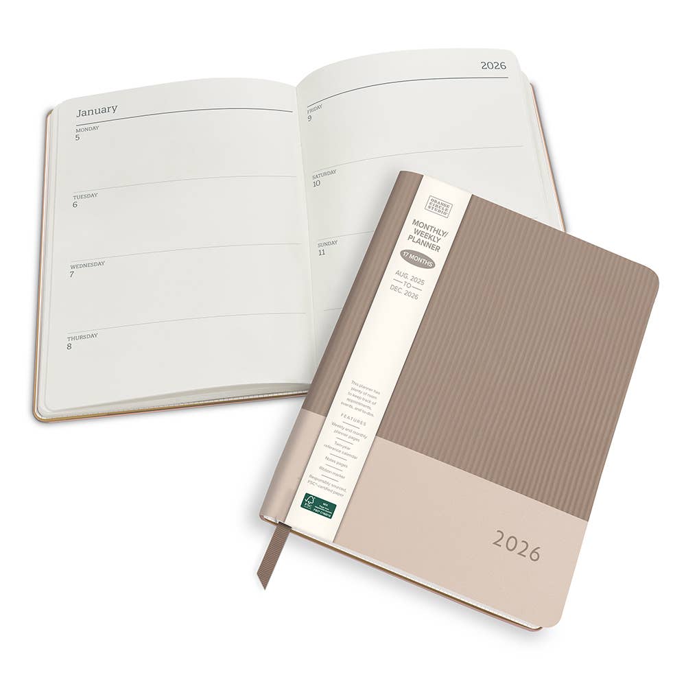 Studio Oh! - Wholesale Planner - 2026 Desert Taupe Large Dual-Textured Planner2