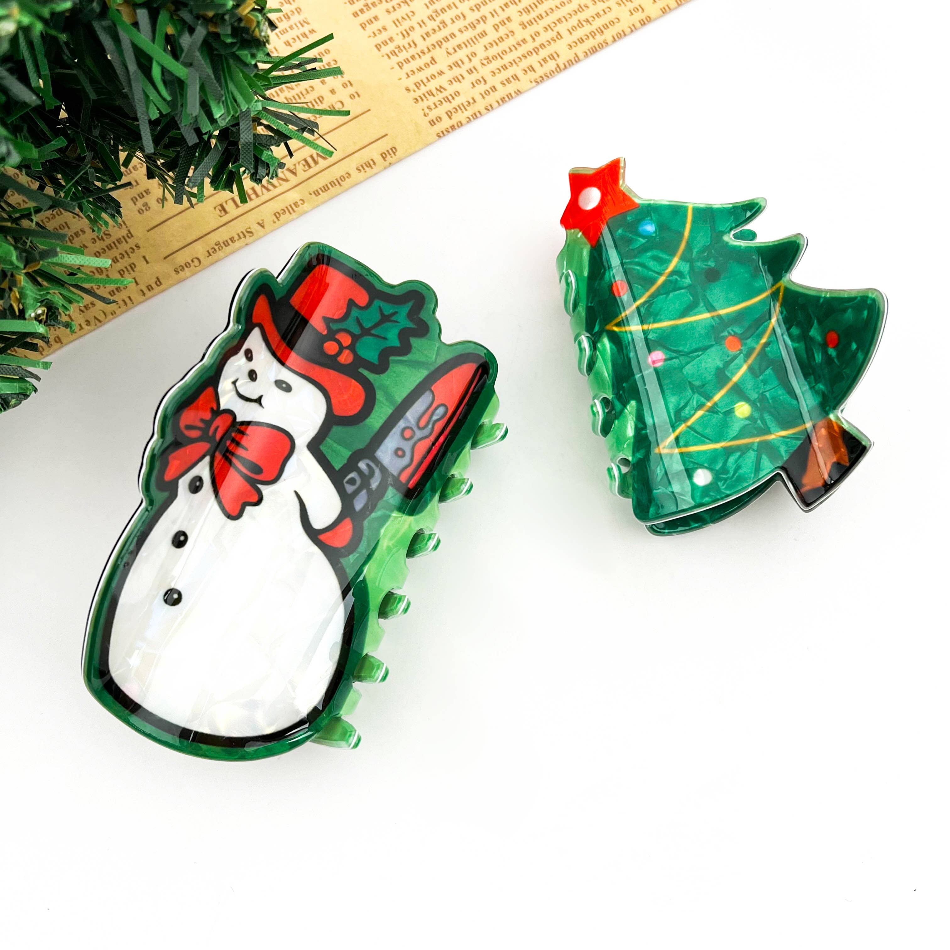 TheDivaSoap - Wholesale Hair Clip - Women's - Christmas Series Hair Claw Clip, Festive Winter Hair Clip12