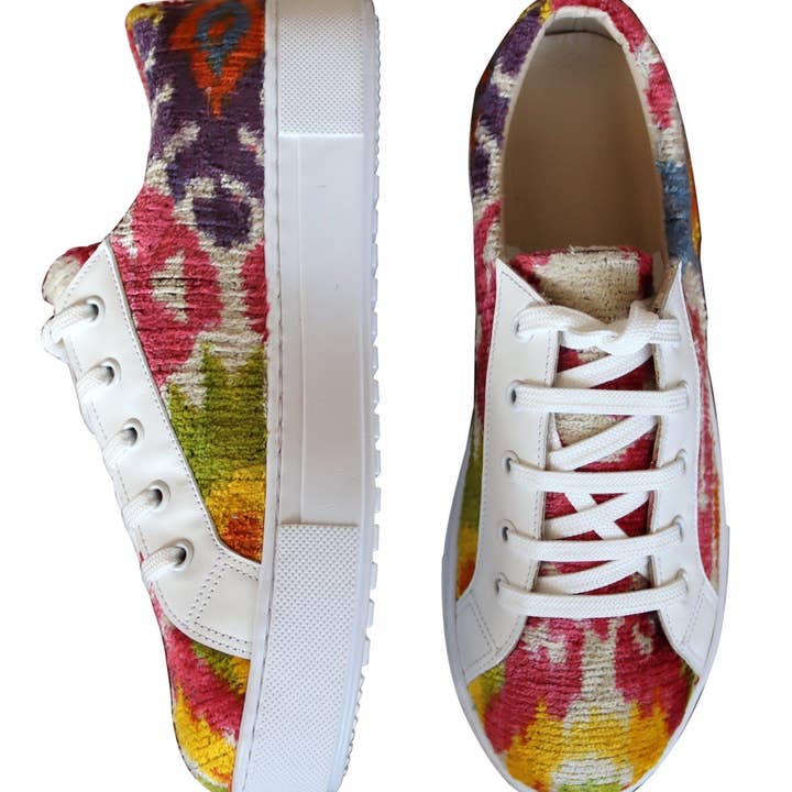 Ténis de Veludo de Seda Ikat 036 por atacado de MIASETA