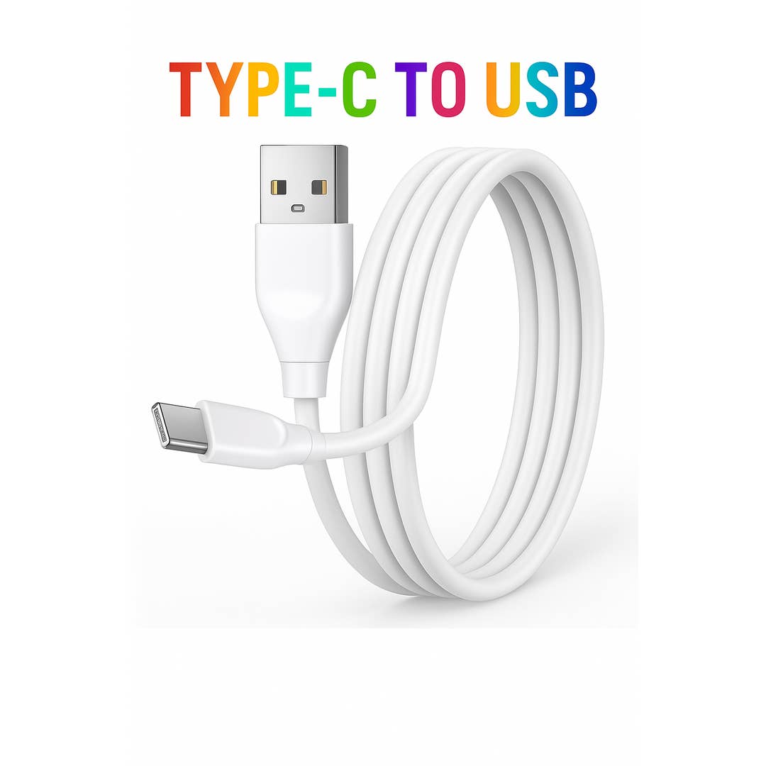 Type-C to USB 3 Ft. fast Charging Cable 15 W - White Color for wholesale by 7 Star