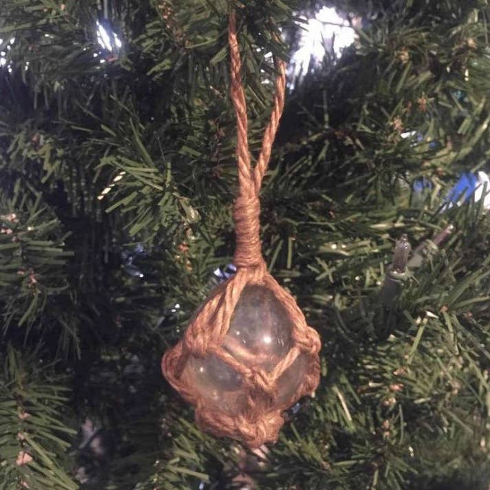 Hampton Nautical - Wholesale Ornament - Clear Japanese Glass Ball Fishing Float Decoration Christmas Ornament 2"