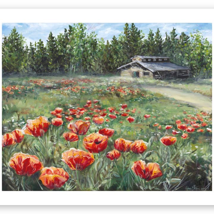 Papaveri, carta per la vendita all'ingrosso da parte di Gena Destri