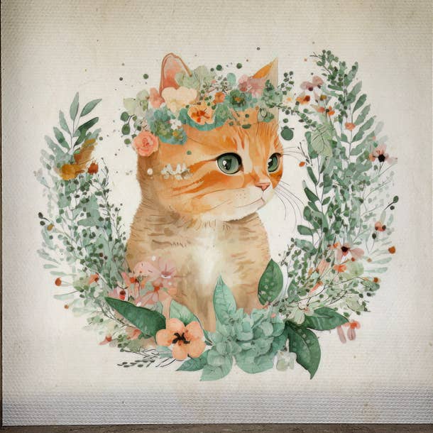 Hangout Home – wholesale Skylt – Kattkrans - Farmhouse Nursery Decor - Canvas och träram0