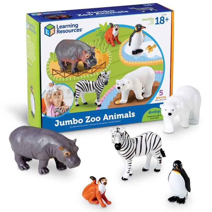 Learning Resources - Wholesale Toy Set - Kids - Jumbo Zoo Animals1