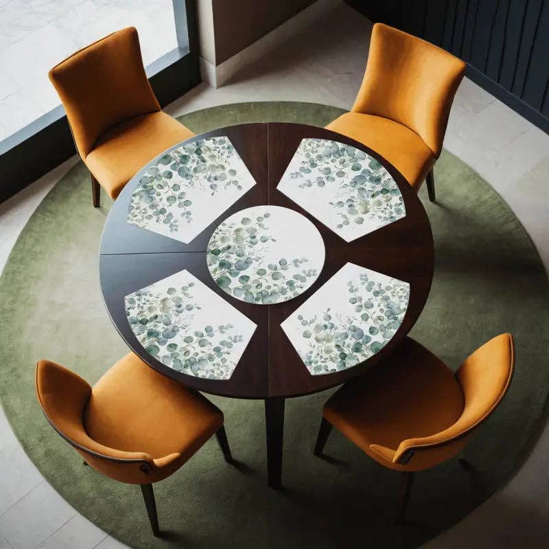 Huis Van Merken - Wholesale Placemat - Set of 5 Eucalyptus Leaves Placemats1