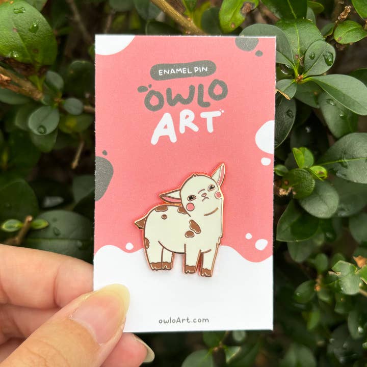 Sassy Goat Enamel Pin for wholesale by owloArt