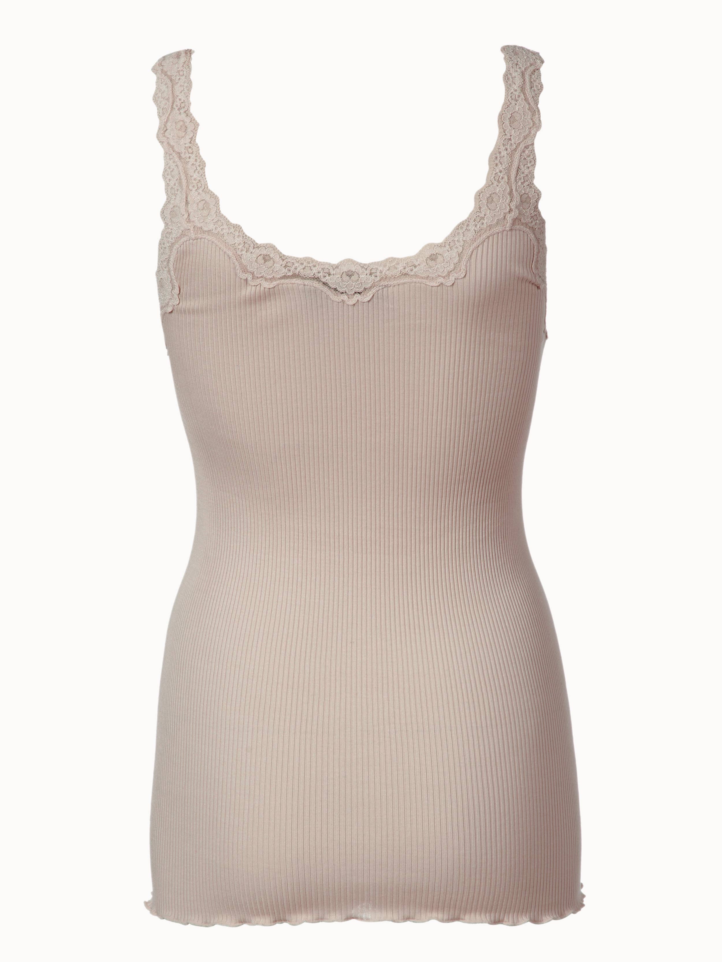 Rosemunde - Vente Débardeur – femme - Top en soie avec dentelle et dos profond12