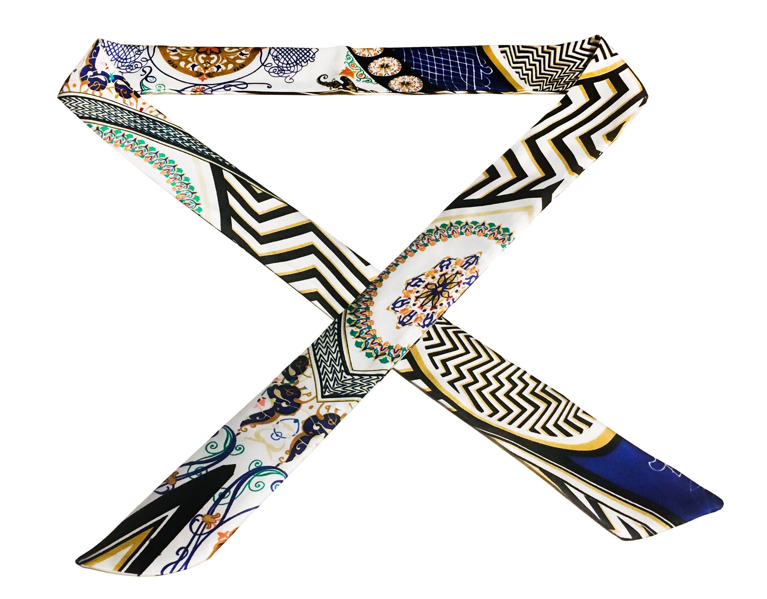 JO's Pocket Squares - Venta al por mayor Bufanda - Mujer - Twilly - Pañuelo de cinta de seda - Diosa dorada2