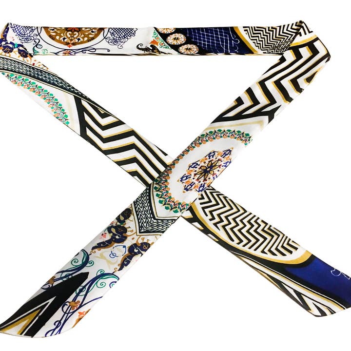 JO's Pocket Squares - Venta al por mayor Bufanda - Mujer - Twilly - Pañuelo de cinta de seda - Diosa dorada2