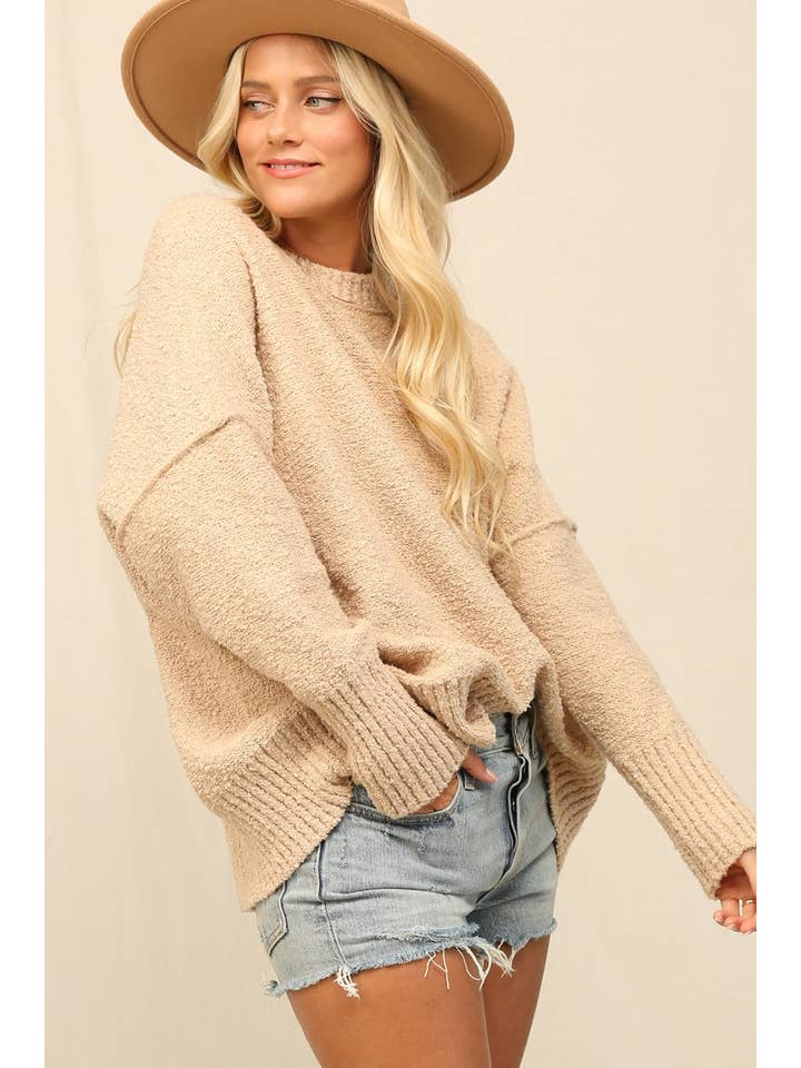 KyeMi - Wholesale Knit Sweater - Women's - A Sweater Featuring Exposed Seam Detailing13