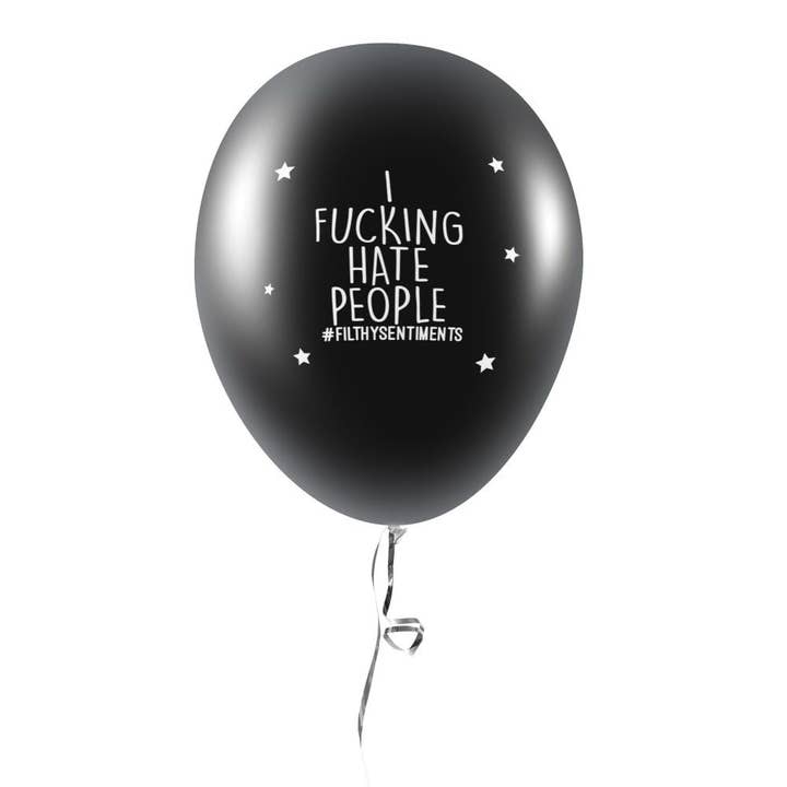 I Fucking Hate People Balloons (Pack Of 5) for wholesale by Filthy Sentiments
