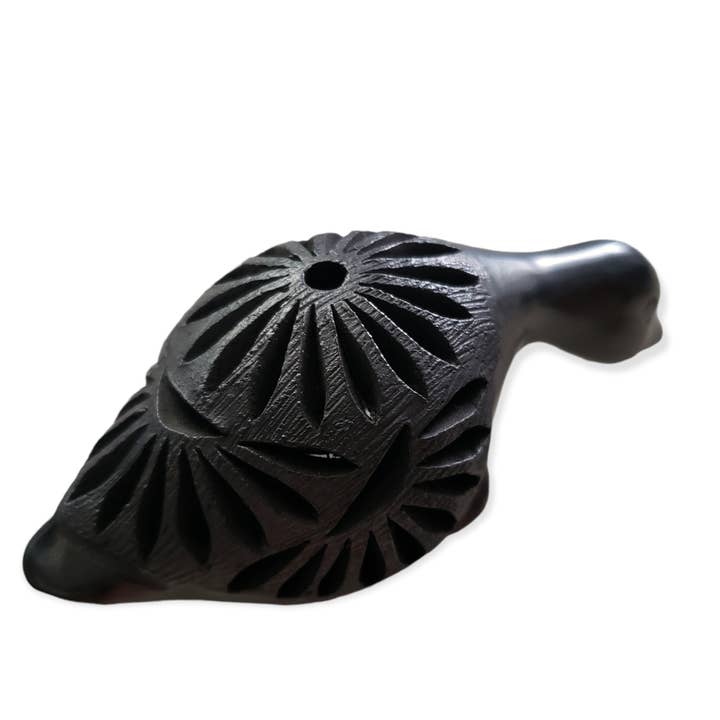 The Little Pueblo - Wholesale Decorative Figurine - Oaxacan Barro Negro Black Clay Pottery Goose Figure