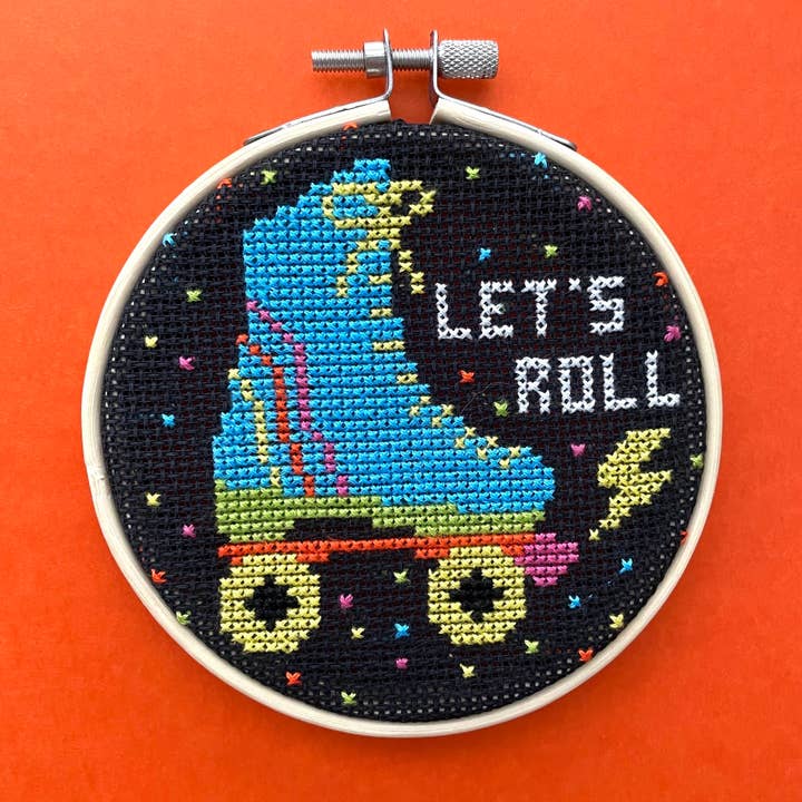 Let's Roll Counted Cross Stitch DIY KIT for wholesale by Spot Colors