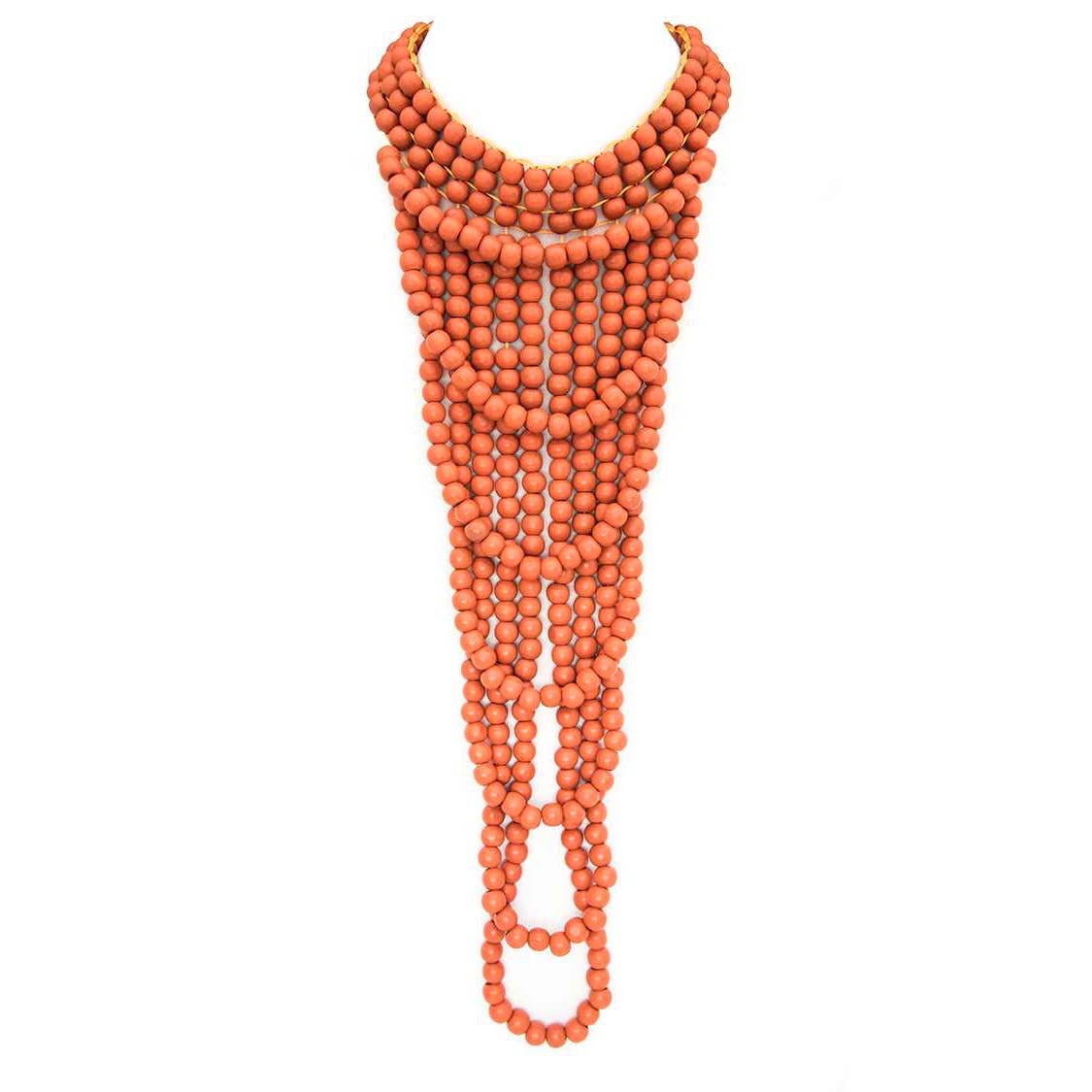 Artini Accessories - Vente Collier de perles - Collier fantaisie à perles en bois multicolores2