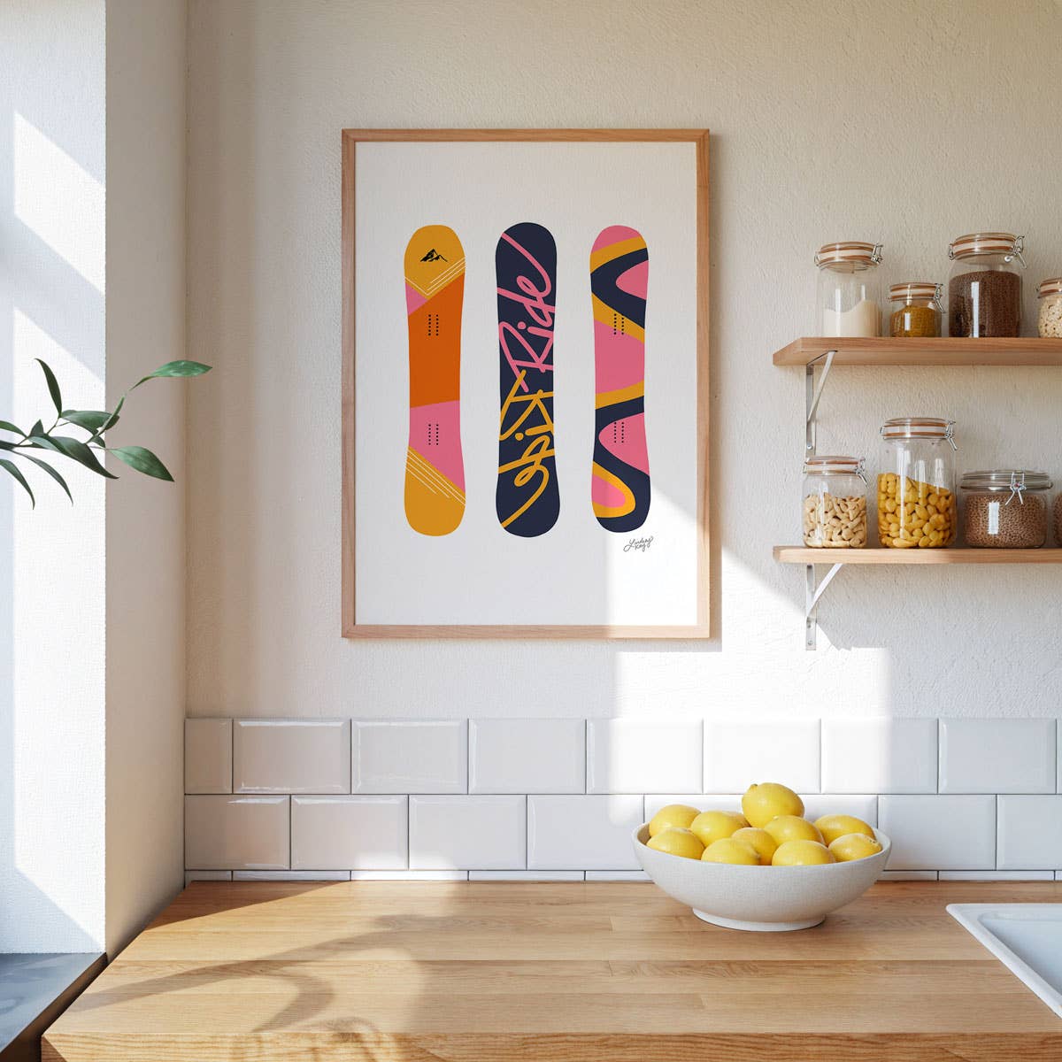 Lindsey Kay Collective - Wholesale Art Print - Snowboard's Illustration - Art Print2